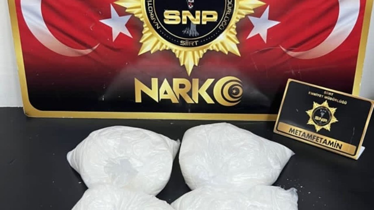 Siirt’te 3 kilogram metamfetamin ele geçirildi: 3 kişi tutuklandı