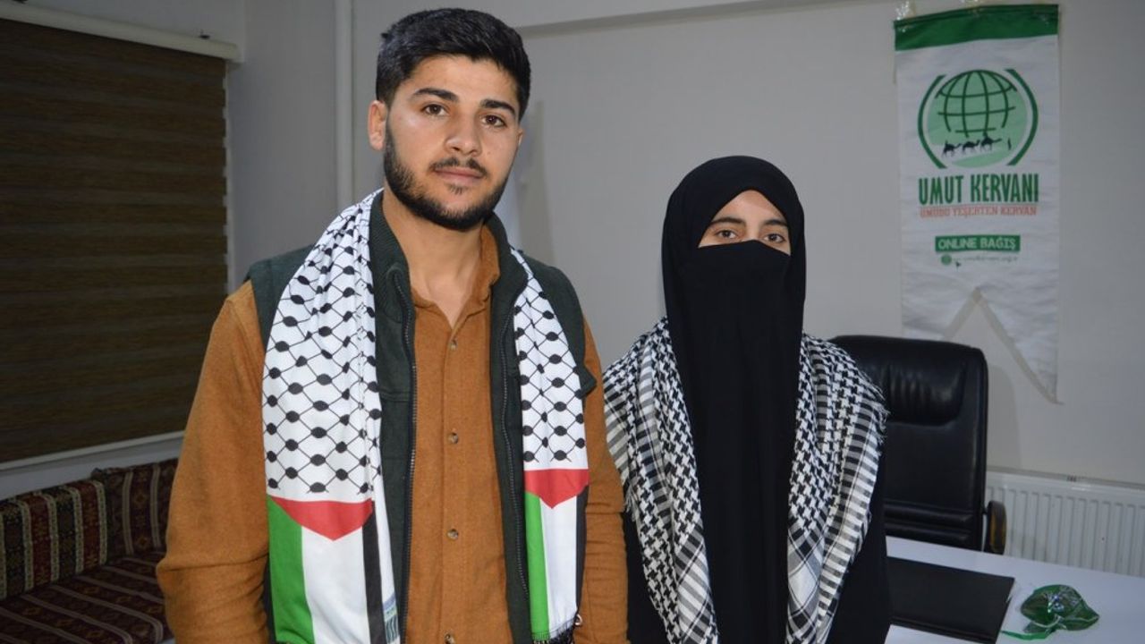 Siirt’te yeni evli çift düğün masraflarını Gazze’ye bağışladı
