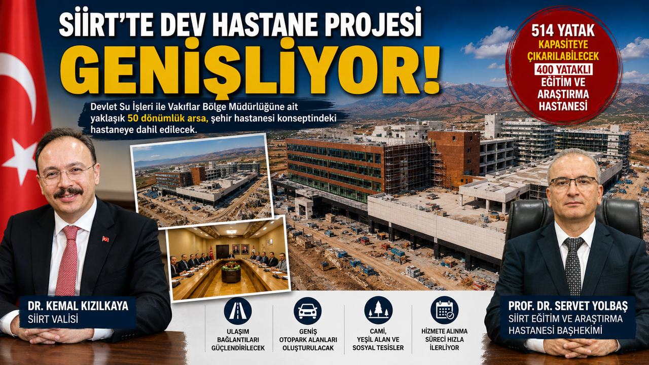 Siirt'te Herkesin Beklediği Adım Atıldı: Yeni Hastane Yerleşkesi 50 Dönüm Daha Büyüyor!