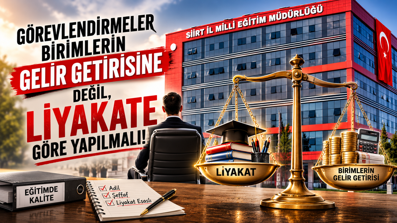 Siirt Milli Eğitim'de Gelire Göre Değil, Liyakat ve Adil Görevlendirme Beklentisi