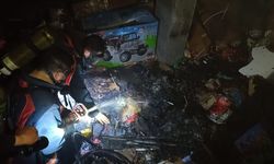 Siirt'te oyuncak mağazasının deposunda yangın çıktı