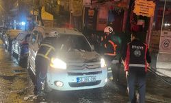 Siirt’te Park Halindeki Araç Alev Aldı