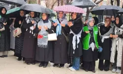 İsrail'in Gazze'ye yönelik saldırıları Siirt'te protesto edildi