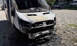 Siirt'te Park Halindeki Araç Yandı