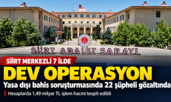 Siirt’ten 7 ile uzanan bahis operasyonu: 22 gözaltı, 1,5 milyarlık trafik