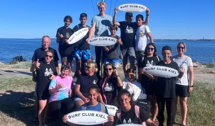 Hatay'ın genç sörfçüleri Kiel'de