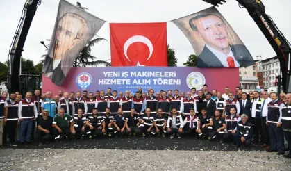 Trabzon’da 19 yeni iş makinesi hizmete alındı