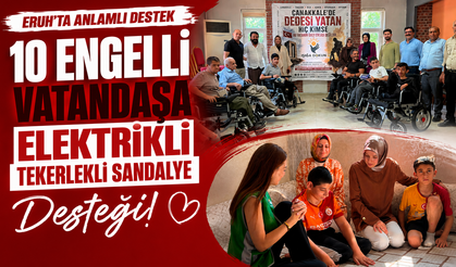 Eruh'ta 10 Engelli Vatandaşa Elektrikli Tekerlekli Sandalye Desteği
