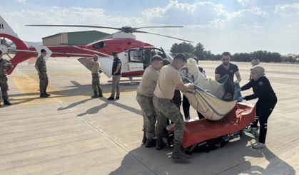 Şirvan’da Beyin Kanaması Geçiren Kadın Hava Ambulansıyla Hastaneye Ulaştırıldı