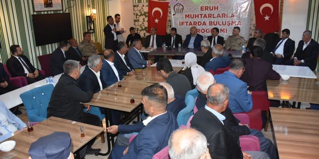 Siirt Valisi Hacıbektaşoğlu, Eruh'taki iftar sofrasına konuk oldu