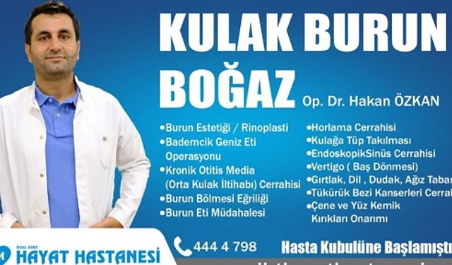 KBB Doktoru Hakan Özkan, işitme kayıplarının sebeplerini anlattı