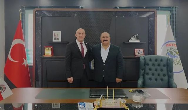 Gökçebağ Belediye Başkanı Ferzent Çiçek, Baykan Belediye Başkanı Ekrem Erdem’i Ziyaret Etti