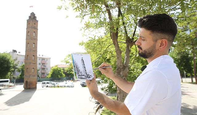 Doğasever öğretmen Siirt'in güzelliklerini resmederek tanıtıyor