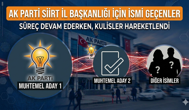 İşte AK Parti Siirt İl Başkanlığı İçin İsmi Geçenler