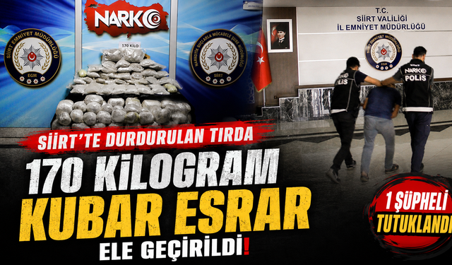 Siirt Polisi Zehir Tacirlerine Göz Açtırmadı: 170 Kilo Esrar Ele Geçirildi