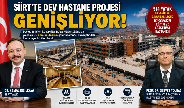 Siirt'te Herkesin Beklediği Adım Atıldı: Yeni Hastane Yerleşkesi 50 Dönüm Daha Büyüyor!