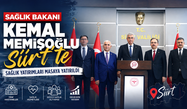 Sağlık Bakanı Kemal Memişoğlu Siirt'te: Sağlık Yatırımları Masaya Yatırıldı