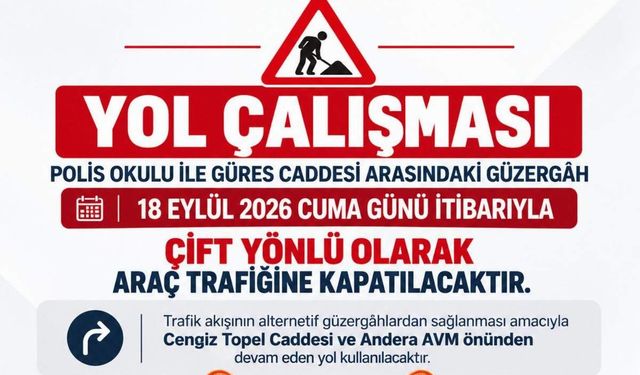 Siirt’te Polis Okulu Bölgesinde Trafik Düzenlemesi