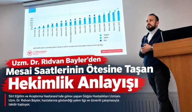 Siirt'te Uzm. Dr. Rıdvan Bayler'den Mesai Saatlerinin Ötesine Taşan Hekimlik Anlayışı