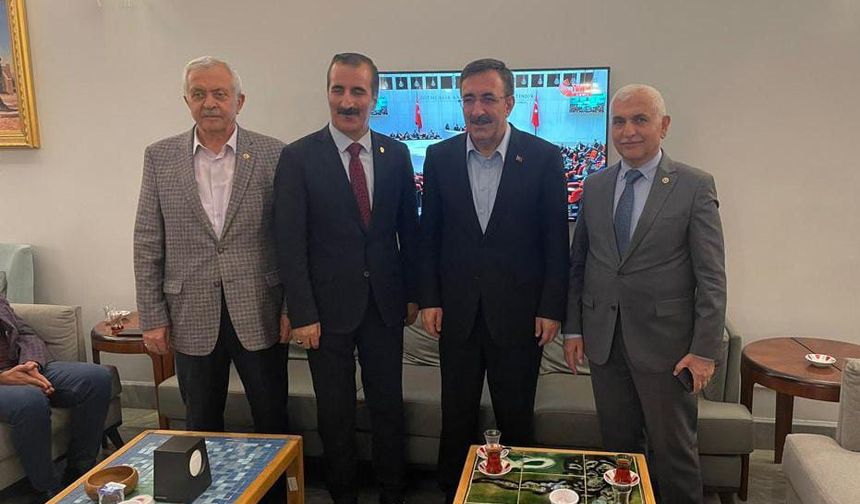 AK Parti Siirt Milletvekili Mervan Gül, Cumhurbaşkanı Yardımcısı Cevdet Yılmaz buluştu