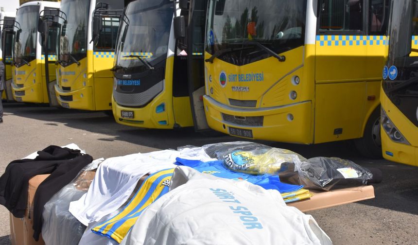 Siirt Belediyesi halk otobüsleri Siirt spor’ un renklerini taşıyor