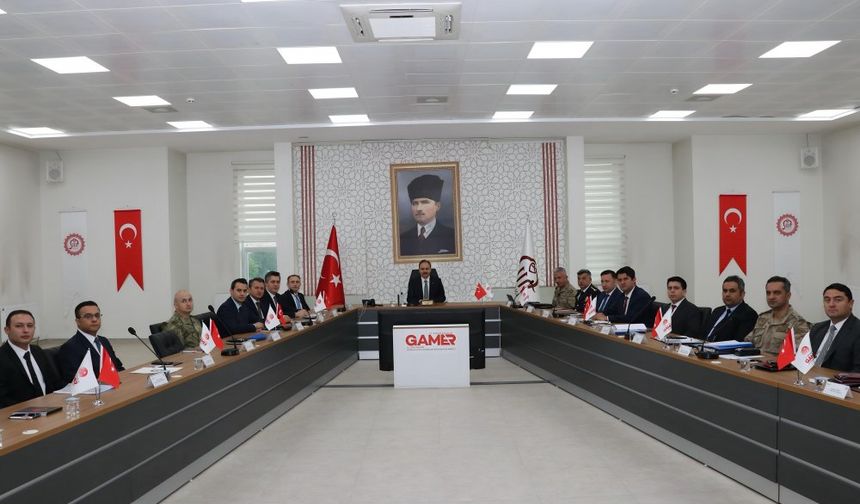 Güvenlik ve Asayiş Değerlendirme Toplantısı, Vali Kızılkaya Başkanlığında Yapıldı!