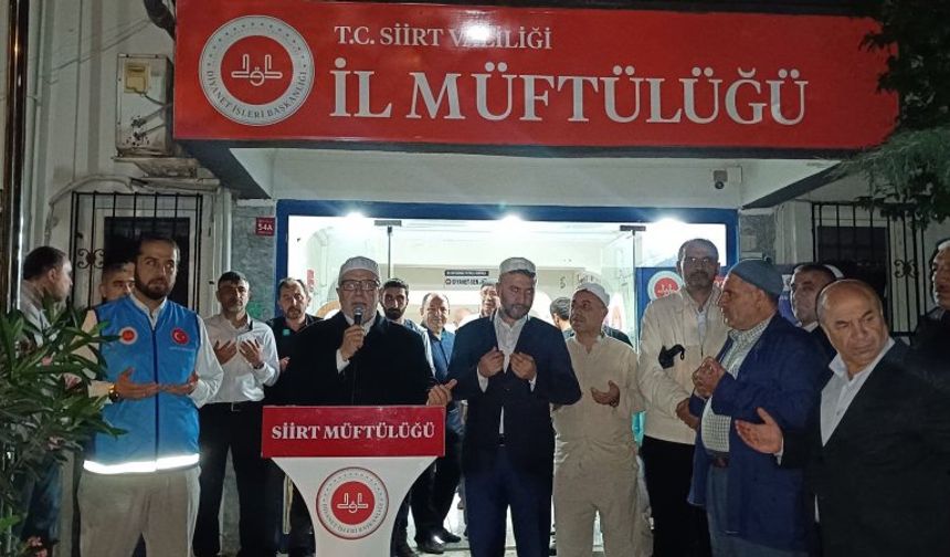Siirt’in hacı adayları kutsal topraklara gözyaşlarıyla uğurlandı