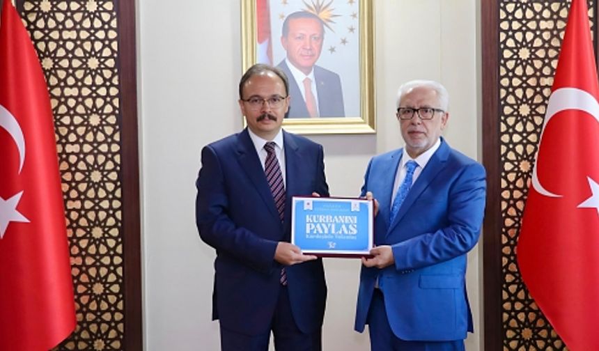 Vali Kızılkaya’dan Türkiye Diyanet Vakfı'na Kurban Vekâleti
