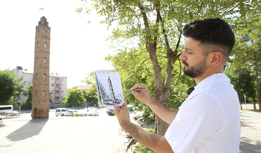 Doğasever öğretmen Siirt'in güzelliklerini resmederek tanıtıyor