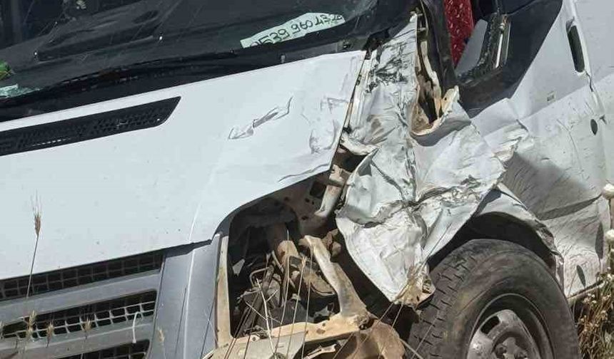 Pervari’de minibüs ile kamyonet çarpıştı: 1 yaralı