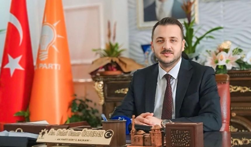AK Parti Siirt İl Başkanı Özturan, “15 Temmuz’da Aziz Milletimiz, O Gece Tarihe Altın Harflerle Geçen Bir Destan Yazdı”