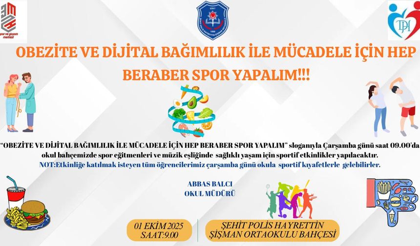 Obezite ve Dijital Bağımlılıkla Mücadele İçin Öğrenciler Sporla Buluşuyor