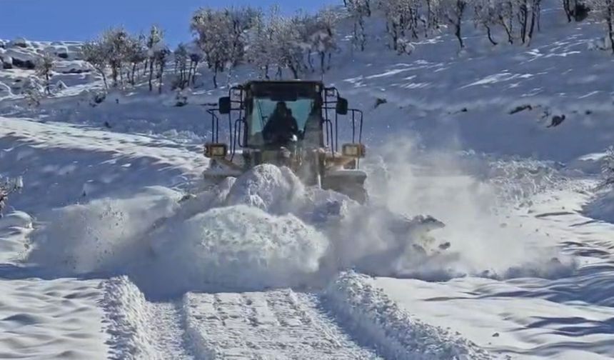 Siirt’te Karla Kaplı Yollar Ulaşıma Açıldı