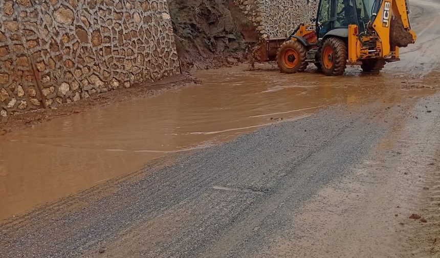 Siirt'te Yağış Sonrası Ekiplerden Saha Çalışması