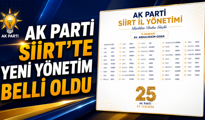 Siirt AK Parti'de yeni yönetim belli oldu