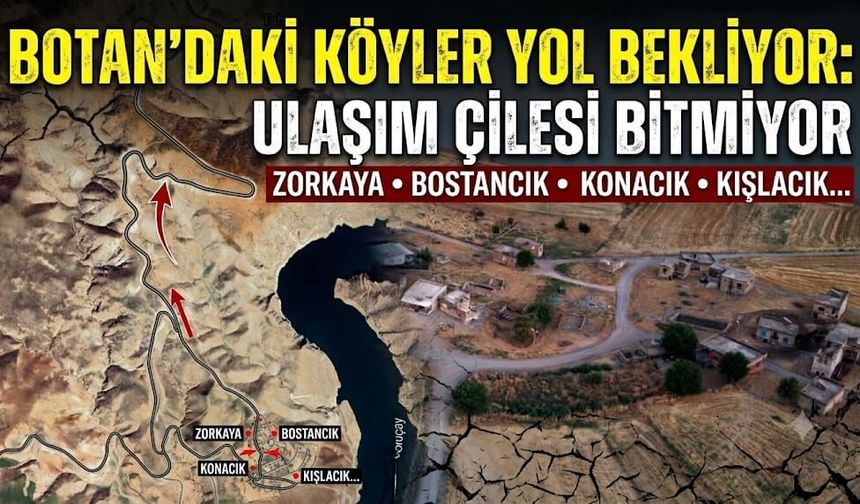 Siirt Botan'daki Köyler Virajlarla Uzayan Çileli Yola Çözüm Bekliyor