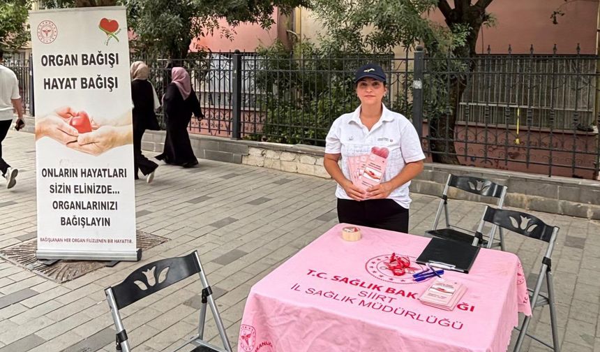 Siirt’te Organ Bağışına Dikkat Çekmek İçin Stand Kuruldu