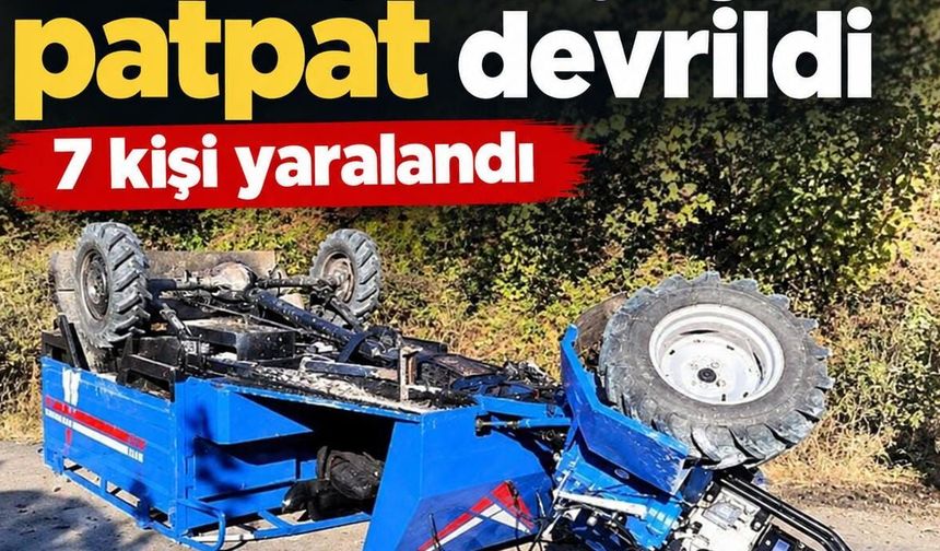 Siirt’te fıstık toplamaya giden patpat devrildi: 7 yaralı
