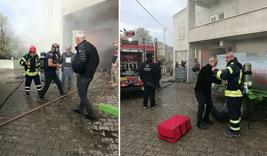 Kurtalan’da Odunluk Yangınına Ekskavatörlü Müdahale