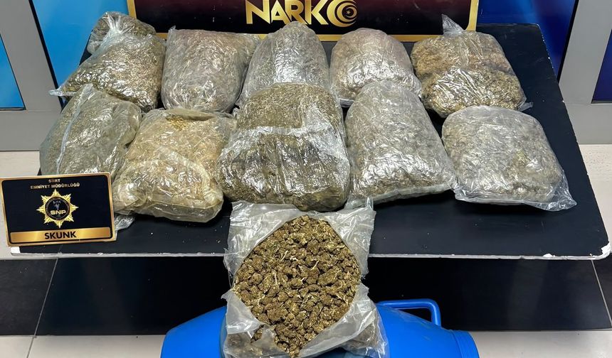 Siirt’te 5 Kilo 700 Gram Skunk Ele Geçirildi