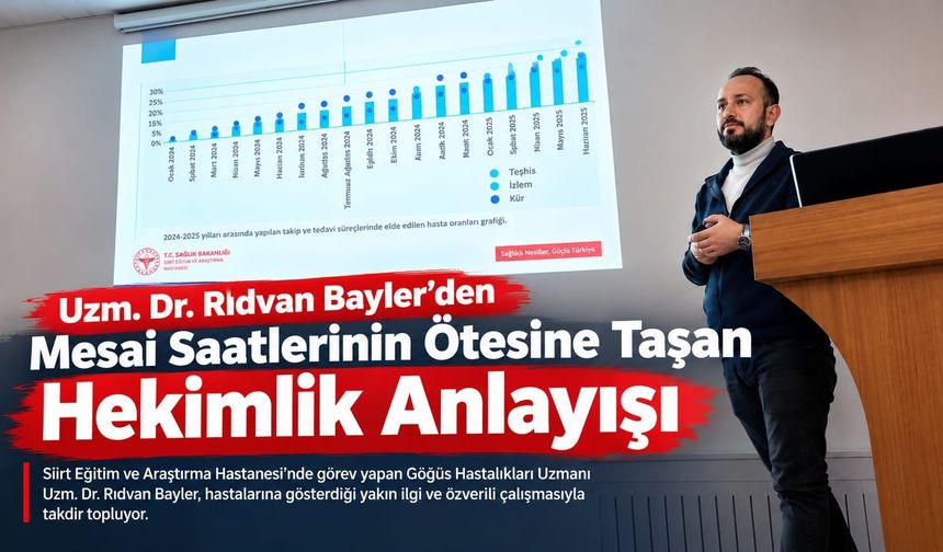 Siirt'te Uzm. Dr. Rıdvan Bayler'den Mesai Saatlerinin Ötesine Taşan Hekimlik Anlayışı