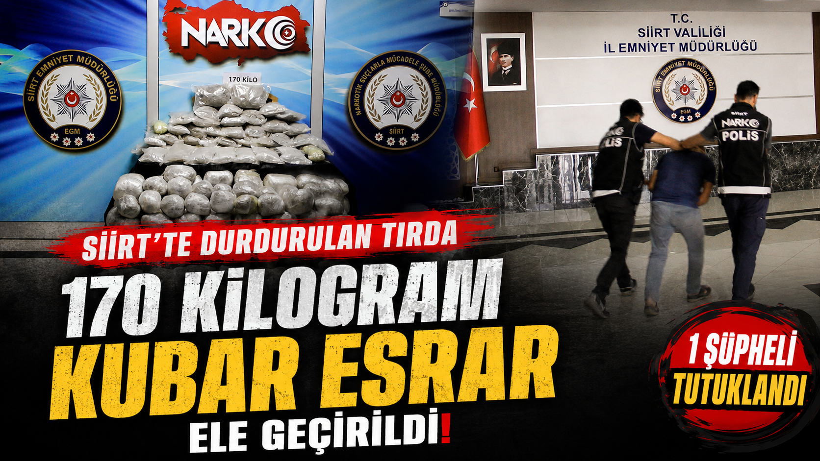 Siirt Polisi Zehir Tacirlerine Göz Açtırmadı: 170 Kilo Esrar Ele Geçirildi