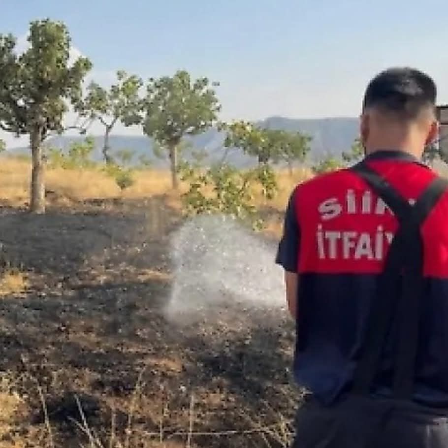 Siirt’te Bağ Yangını: 33 Fıstık Ağacı Zarar Gördü