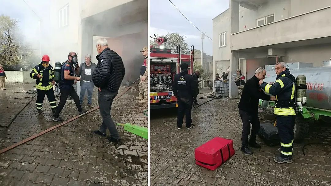 Kurtalan’da Odunluk Yangınına Ekskavatörlü Müdahale